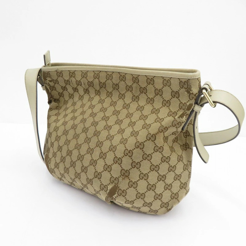 Gucci GG Canvas Shoulder Bag Beige Cream